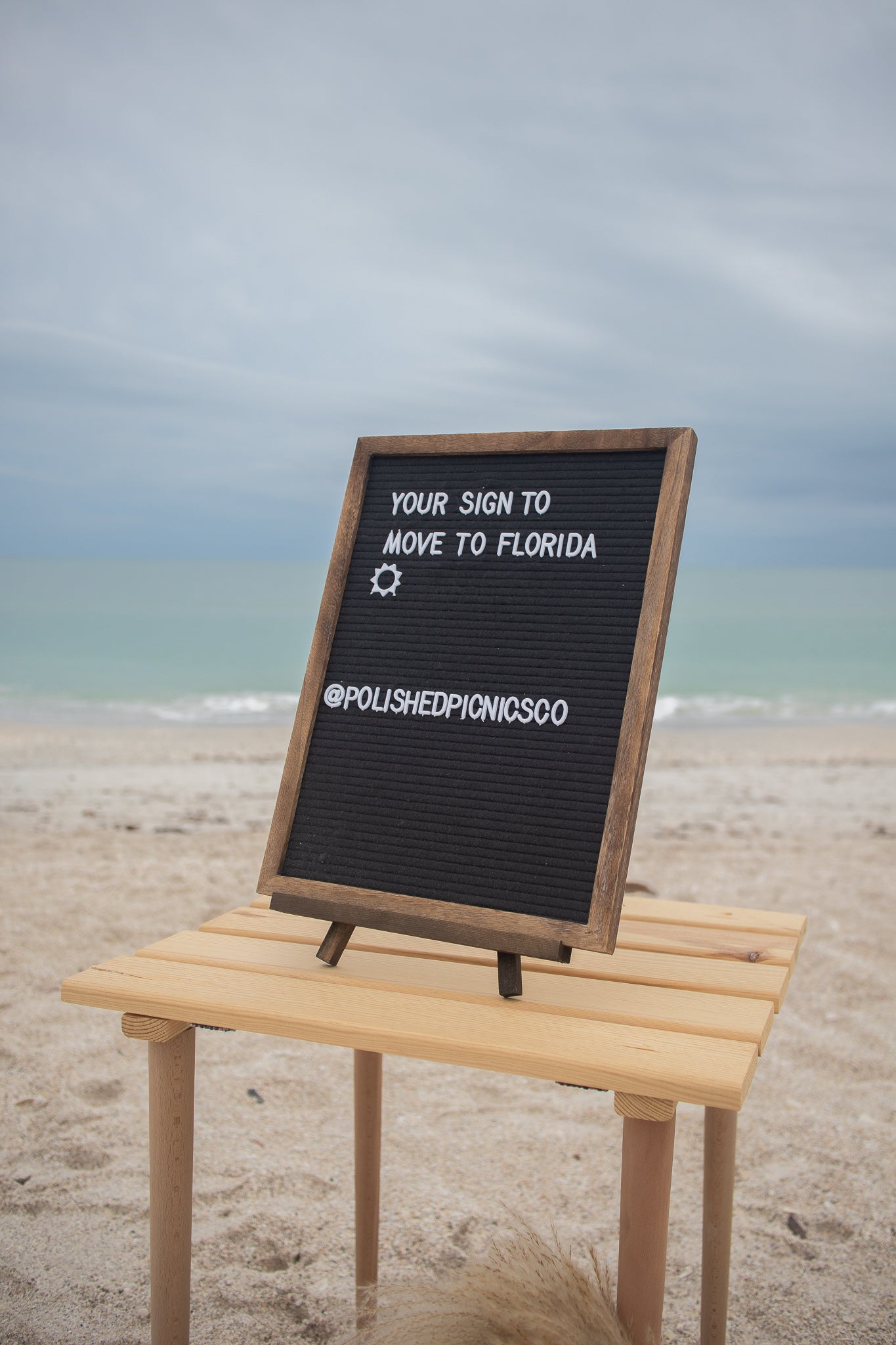 picnic goals letter board photo