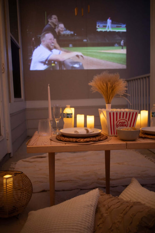 Project playing Bachelor with Polished Picnic "Netflix and Chill" setup